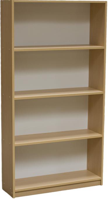 3 Shelf Beech Wooden Book Case (D 23cm x W 74cm x H 152cm)